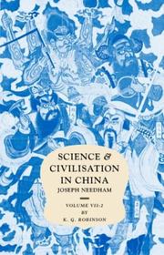 Science and Civilisation in China  Volume 7