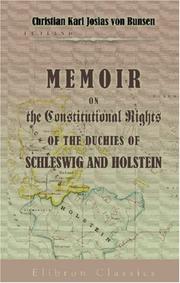 Memoir on the Constitutional Rights of the Duchies of Schleswig and Holstein