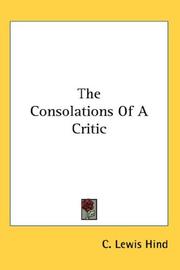 The consolations of a critic