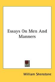 Essays on men and manners