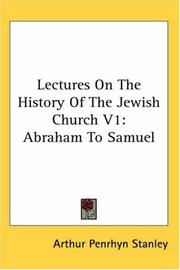 Lectures On The History Of The Jewish Church V1