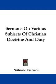 Sermons on various subjects of Christian doctrine and duty