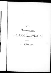 The Honorable Elijah Leonard