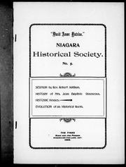 Sermon / by Robert Addison.  History of Mrs. Jean Baptiste Rousseaux ; Historic houses / [Alexander Servos].  The evolution of an historical room / [Janet Carnochan]