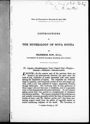 Contributions to the mineralogy of Nova Scotia