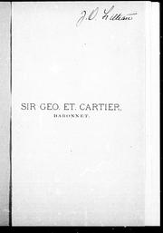 Sir Geo. Et. Cartier, baronnet