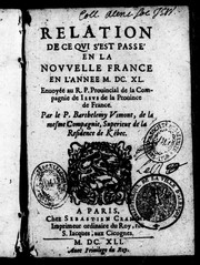 Relation de ce qui s'est passé en la Nouvelle France en l'année M.DC.XL