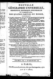 Nouvelle géographie universelle, descriptive, historique industrielle, et commerciale des quatre parties du monde