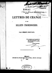 Essai sur les lettres de change et les billets promissoires