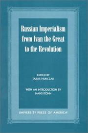 Russian imperialism from Ivan the Great to the revolution