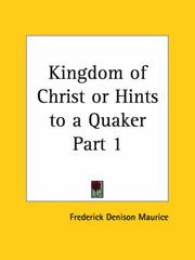 Kingdom of Christ or Hints to a Quaker, Part 1