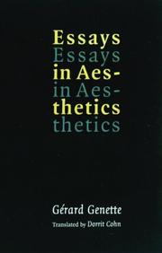 Essays in aesthetics