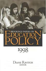 Brookings Papers on Education Policy 1998 (Brookings Papers on Education Policy)