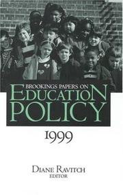 Brookings Papers on Education Policy, 1999 (Brookings Papers on Education Policy)