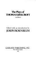 The plays of Thomas Holcroft