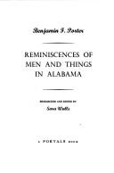 Reminiscences of men and things in Alabama