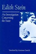 An Investigation Concerning the State (Collected Works of Edith Stein)