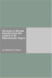 Glimpses of Bengal Selected from the Letters of Sir Rabindranath Tagore