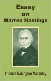 Essay on Warren Hastings