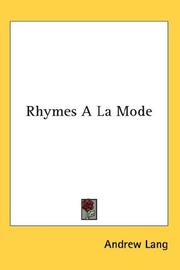 Rhymes a la Mode