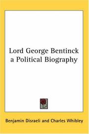 Lord George Bentinck (A Political Biography)