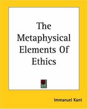 The Metaphysical Elements of Ethics