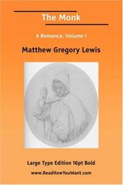 The Monk A Romance, Volume I