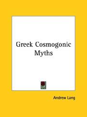 Greek Cosmogonic Myths