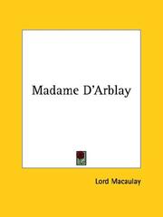 Madame D'arblay