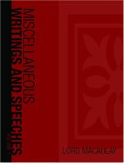 Miscellaneous Writings and Speeches, Volume 1