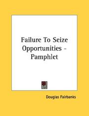 Failure To Seize Opportunities - Pamphlet