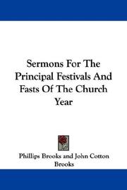 Sermons for the principal festivals and fasts of the church year