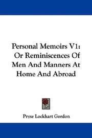 Personal Memoirs V1