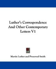 Luther's Correspondence And Other Contemporary Letters V1