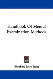 Handbook of mental examination methods