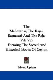 The Mahavansi, The Raja¡-Ratnacari And The Raja-Vali V2