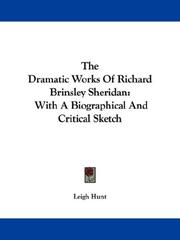 The Dramatic Works Of Richard Brinsley Sheridan