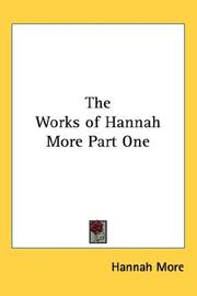 The Works of Hannah More, Part One