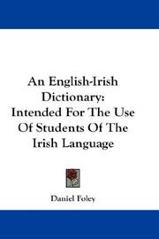 An English-Irish Dictionary