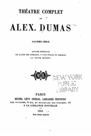 Théâtre complet de Alex. Dumas - VI (French Edition)