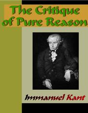 The Critque of Pure Reason