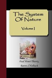 The System Of Nature - Volume I
