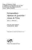 Correspondance Alphonse de Lamartine-Aymon de Virieu