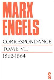 Correspondance Marx - Engels, tome 7