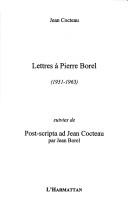 Lettres à Pierre Borel, 1951-1963