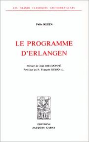 Le programme d'Erlangen