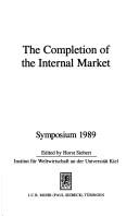 The Completion of the internal market