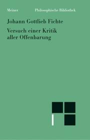 Philosophische Bibliothek, Bd.354, Versuch einer Kritik aller Offenbarung