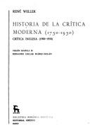 Historia de La Critica Moderna ( 1750-1950) Vol. V