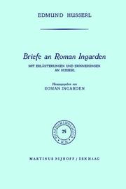 Briefe an Roman Ingarden